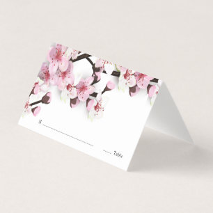 Cartes de Mariage de la tente rose Fleur de cerisi