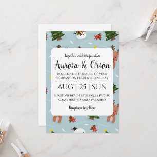 cartes de mariage de noël à la typographie élégant