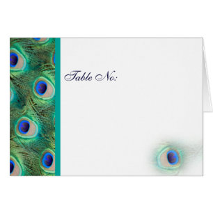 Cartes de Mariage de paon turquoise