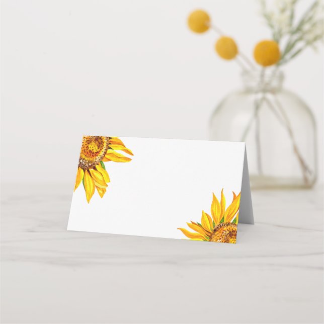 Cartes de mariage de tournesol (Devant)