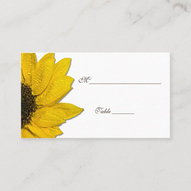 Cartes de Mariage de tournesol ou d'occasion spéci (Devant)