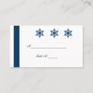 Cartes de Mariage des flocons de neige bleus et bl