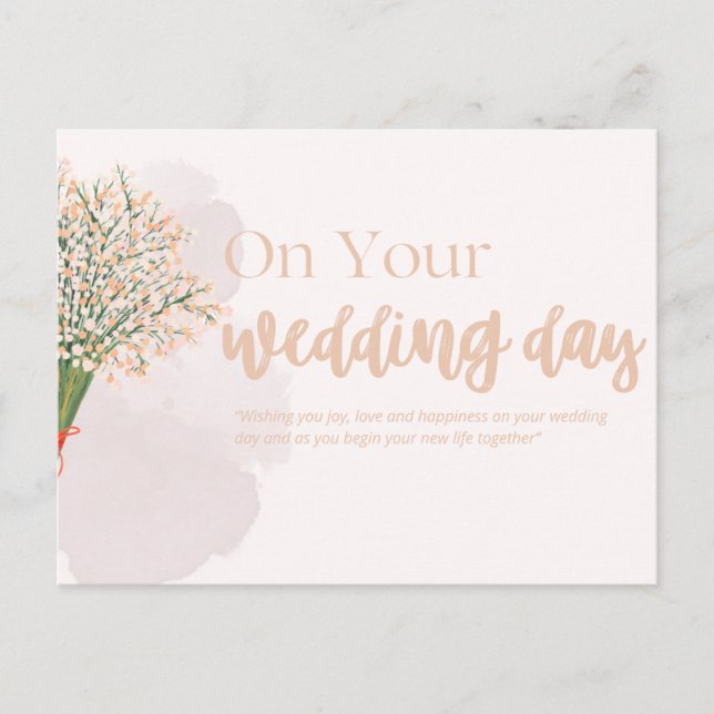 Cartes de mariage - Élégantes Félicitations de Mar (Devant)