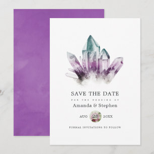 Cartes de mariage en cristal de fluorite pour anno
