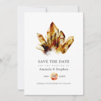 Cartes de mariage en Cristaux d'Oeil de Tigre pour