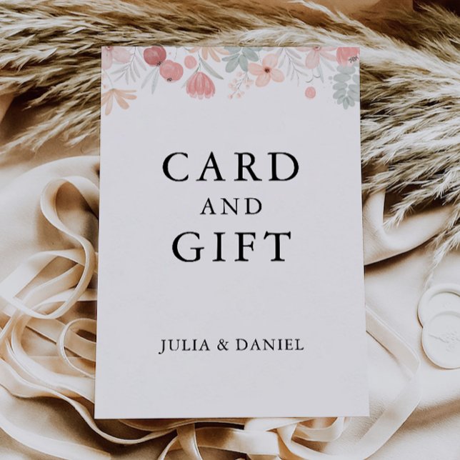 Cartes de mariage et Cadeaux fleurs sauvages, (Wildflower Wedding Cards and Gifts Sign,)