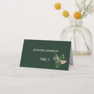 Cartes de mariage Fleur Émeraude Minimaliste