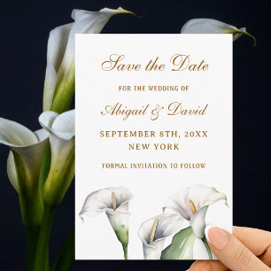 Cartes de Mariage Fleurs de Callas Enregistrez la 