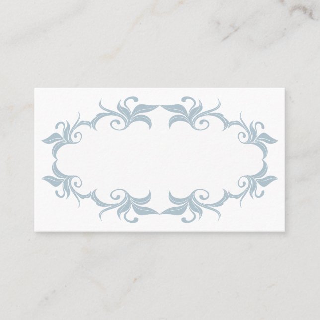 Cartes de Mariage Flourdissant bleu ardoise (Devant)