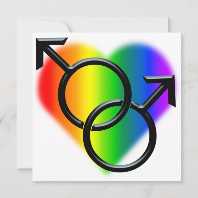 Cartes de mariage Gay Pride Invitations d'amour ar (Devant)