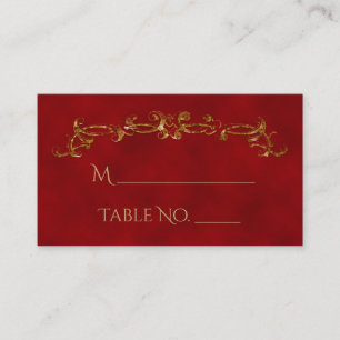 Cartes de Mariage indiennes Red et Gold Peacock