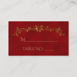 Cartes de Mariage indiennes Red et Gold Peacock
