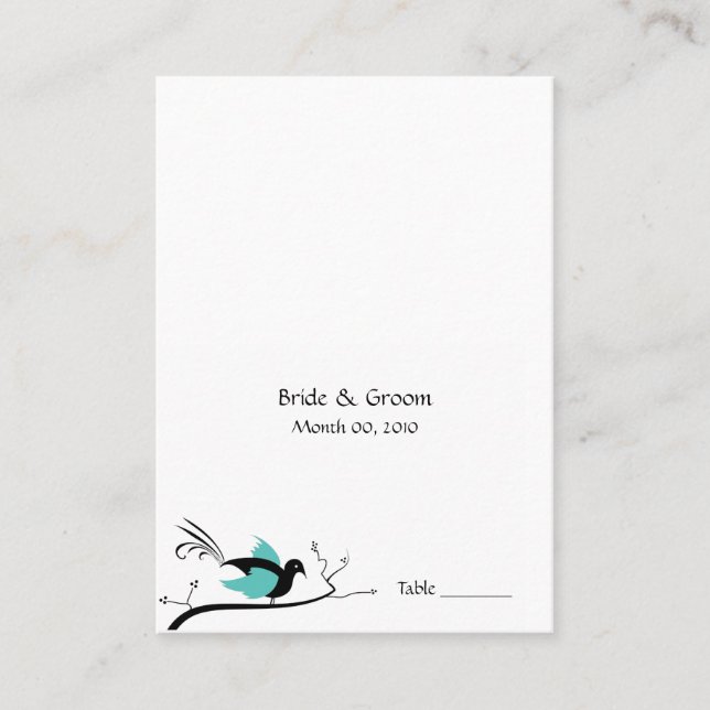 Cartes de Mariage Inséparable bleu (Devant)