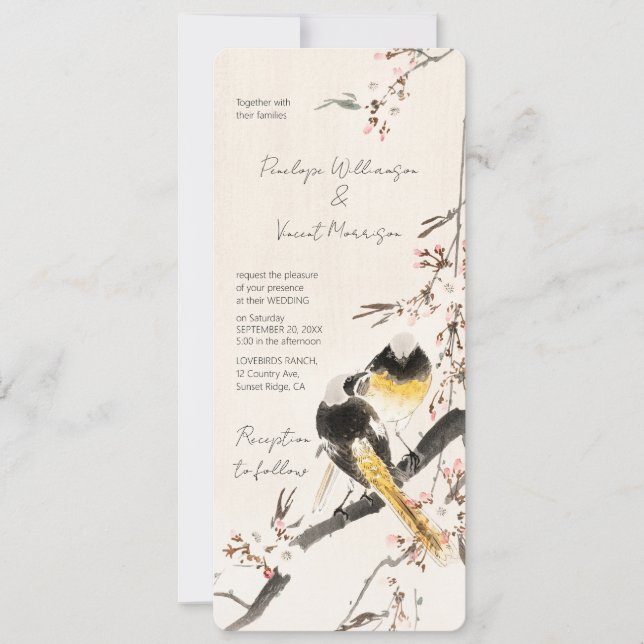 Cartes de Mariage -  Invitation de Mariage Art Vin (Devant)