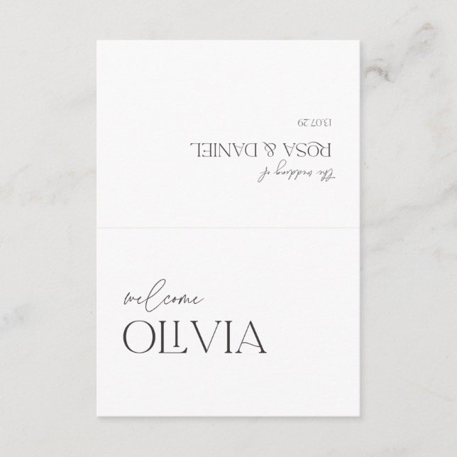Cartes de mariage jointes – Inscriptions personnal (Devant)