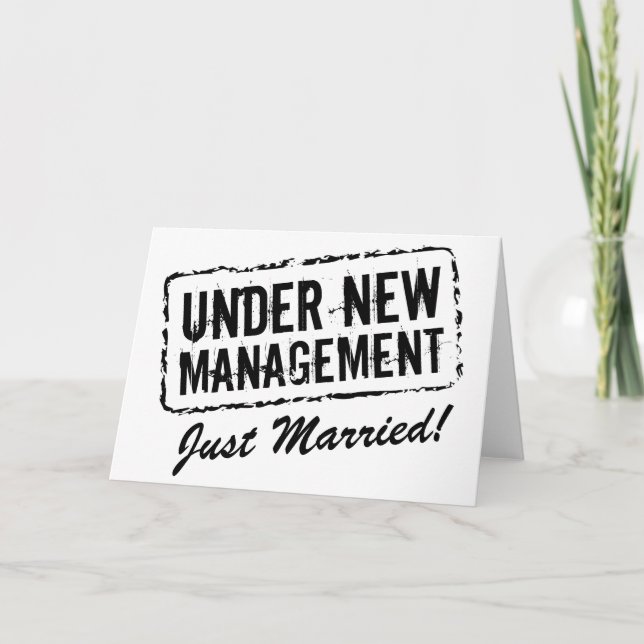 Cartes de mariage Just Married | Sous nouvelle dir (Devant)