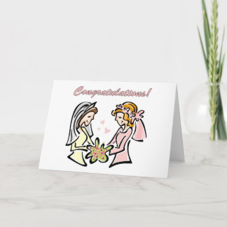Cartes de mariage lesbiennes - blanc à l'intérieur