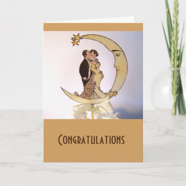 Cartes de mariage : Lune Vintage (Devant)