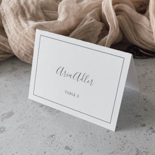 Cartes de Mariage minimaliste en argent