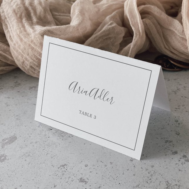 Cartes de Mariage minimaliste en argent (Créateur téléchargé)