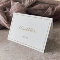 Cartes de Mariage minimaliste Or