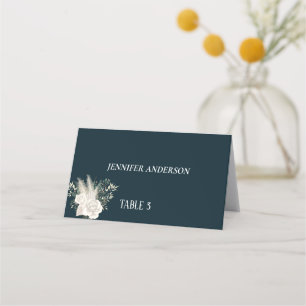 Cartes de mariage minimalistes navire blanc fleur