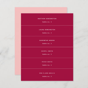 Cartes de Mariage minimes Fuchsia Magenta Rose