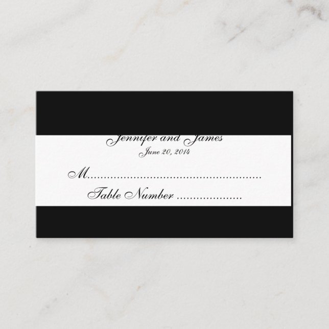Cartes de Mariage Monogramme noir et blanc (Devant)