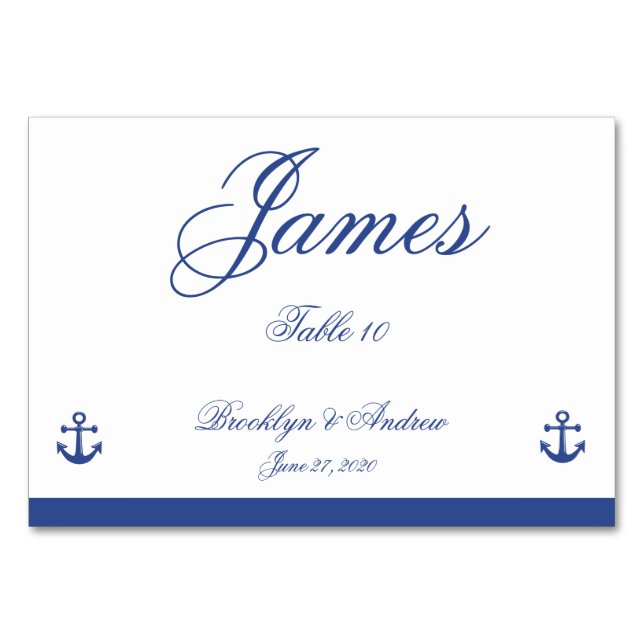 Cartes de Mariage nautique (Devant)