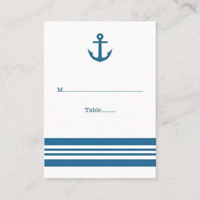Cartes de Mariage Nautique Ancres (Devant)