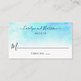Cartes de Mariage Ombre Aquarelle - Bleu