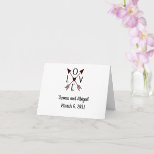 Cartes de mariage personnalisées avec noms et date