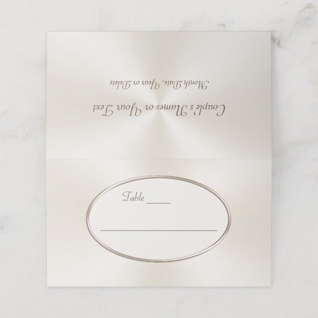 Cartes de Mariage personnalisées couleur champagne (Extérieur déplié)