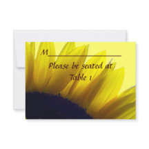 Cartes de mariage personnalisées tournesol pour la
