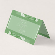 Cartes de Mariage personnalisées Tropical Green