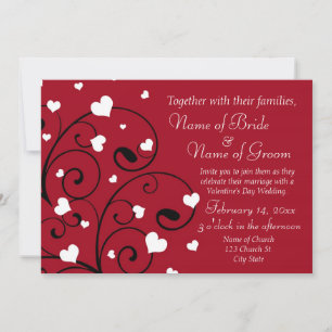Cartes de mariage photo d'invitation de la Saint-V