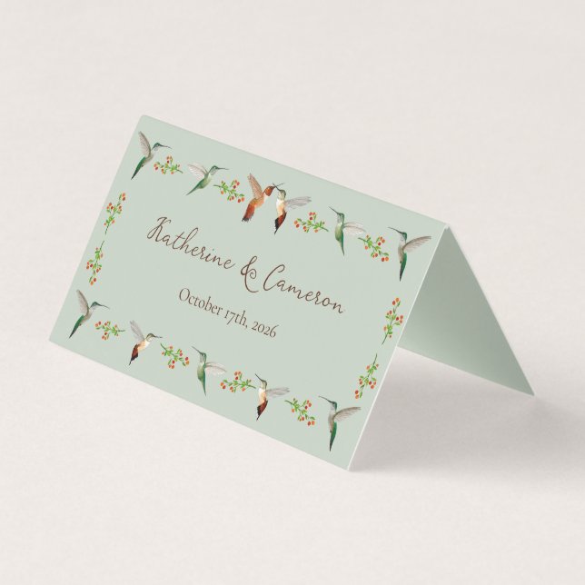 Cartes de mariage pour colibris (Back)