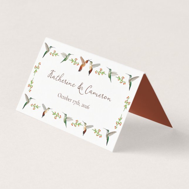 Cartes de mariage pour colibris (Back)