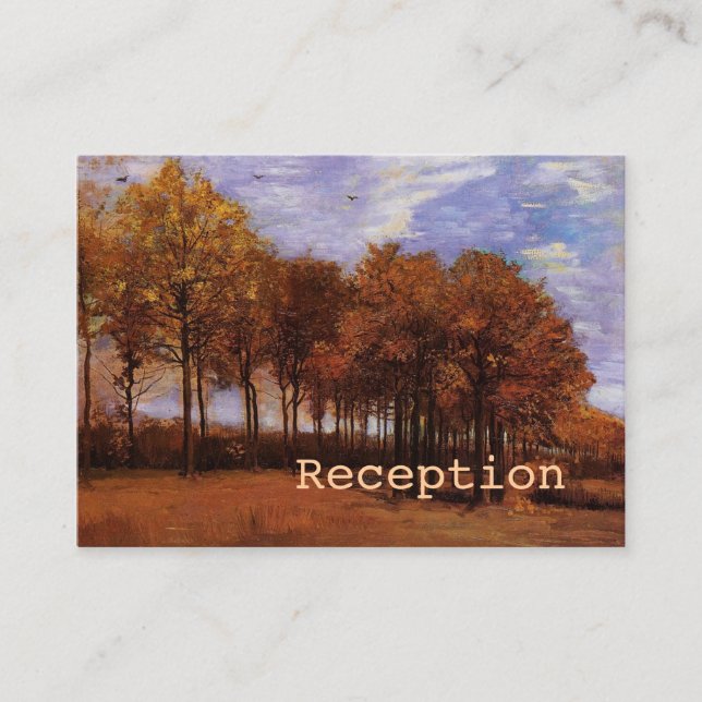 Cartes de mariage pour mariages de automne. (Devant)
