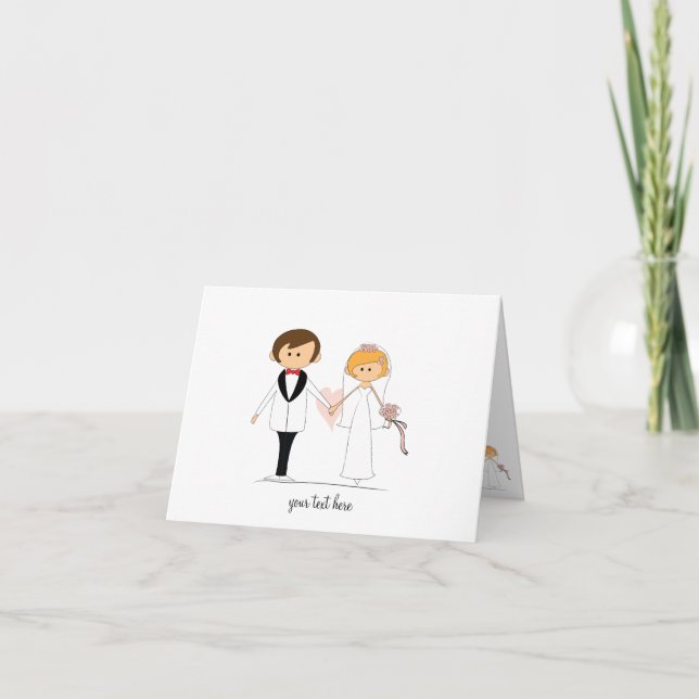 Cartes de mariage pour mariée et mariée (Devant)