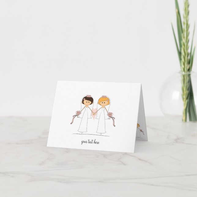 Cartes de mariage pour mariées et mariées (Devant)