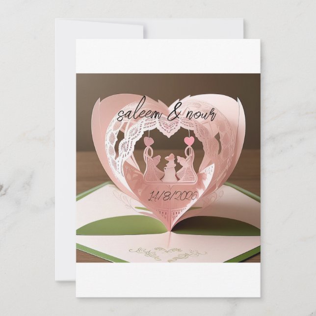 Cartes de mariage romantiques (Devant)