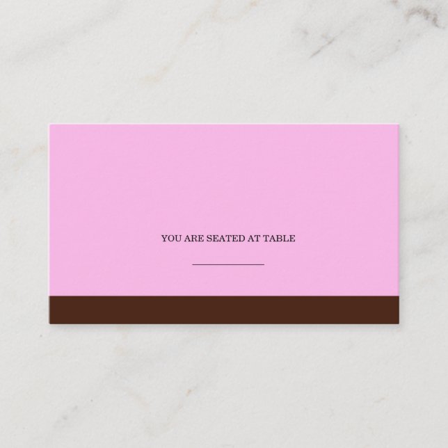 Cartes de Mariage roses et Brown (Devant)