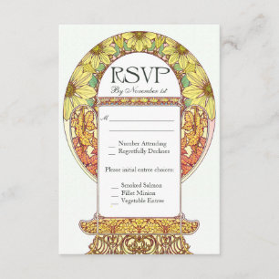 Cartes de mariage RSVP Vintages colorées