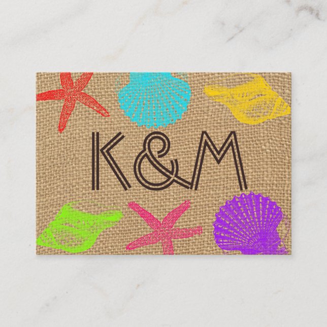 Cartes de Mariage Rustique Seashore (Devant)