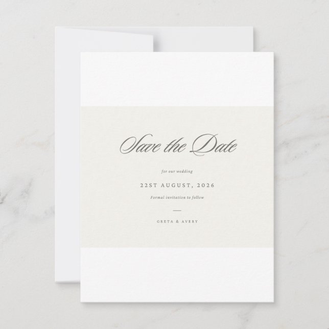Cartes de mariage 'Save the Date' – Élégantes et p (Devant)
