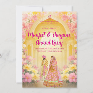 Cartes de mariage Sikh numériques et cartes Anand