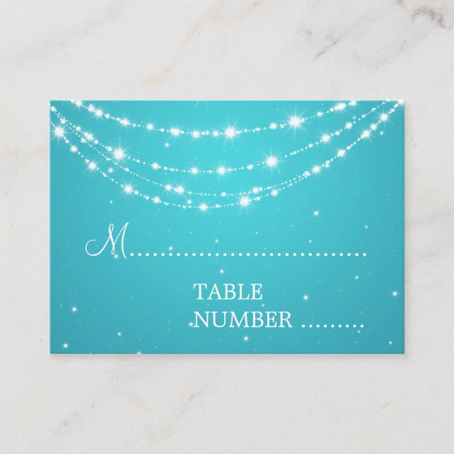 Cartes de mariage Sparkling Chain Blue (Devant)