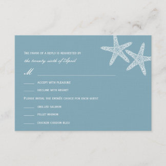 Cartes de mariage stylish Starfish RSVP/Response