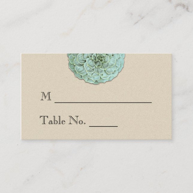 Cartes de Mariage Succulentes Sage (Devant)